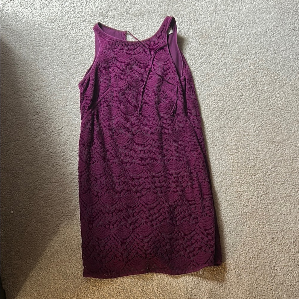 LOFT Pink Sheath Mini Dress Halter Sleeveless Cocktail